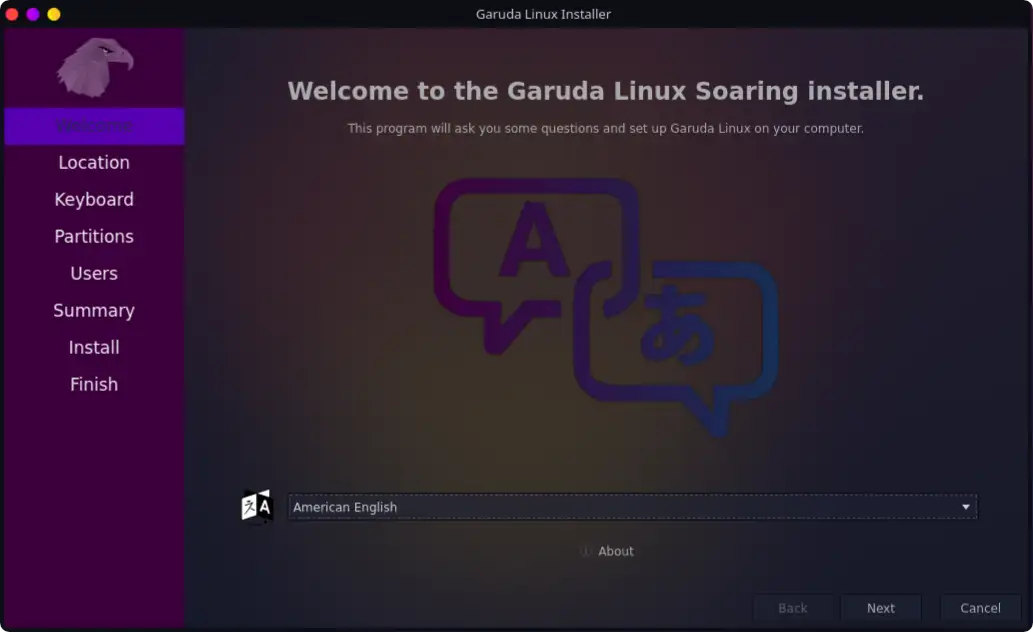 Garuda Linux installer