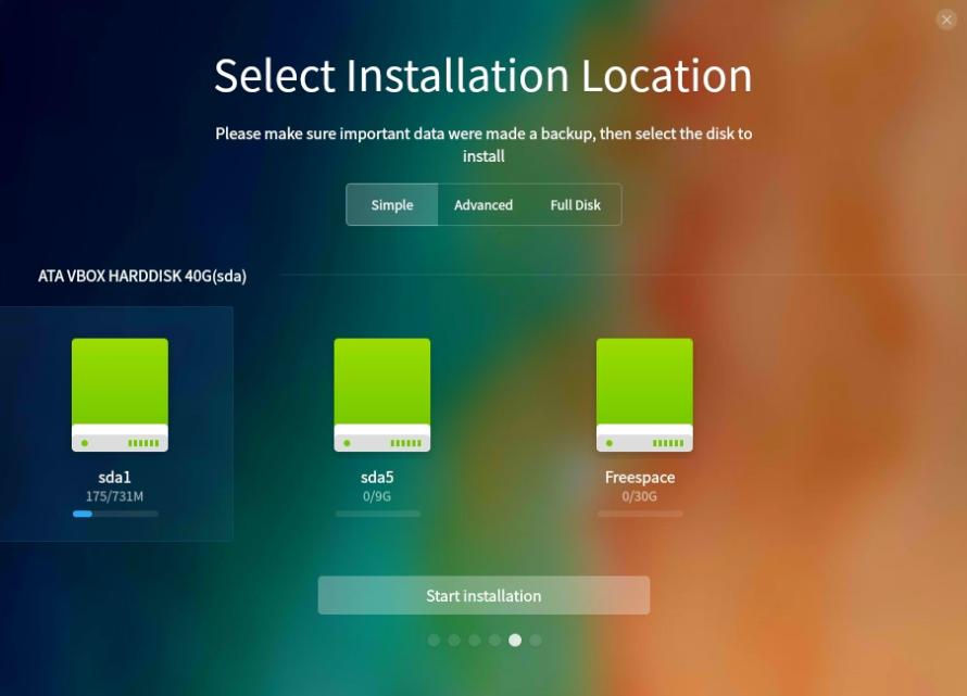 Easy partitioning with Deepin Linux
