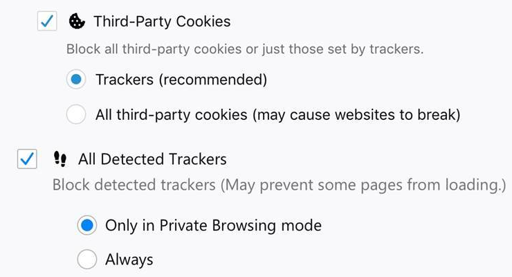 To Enhanced Tracking Protection στον Firefox 63