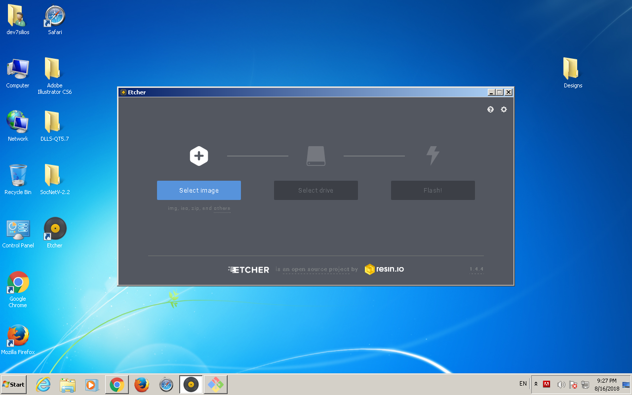 Etcher USB Linux ISO